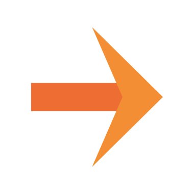 Sağ ok düz biçim ikon vektör tasarımı