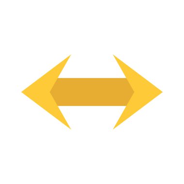 Sağ ve sol ok düz biçim ikon vektör tasarımı