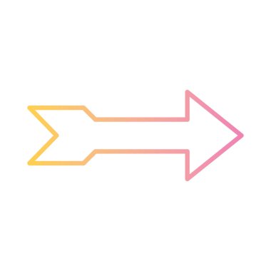 Doğru yönde ok gradyanı biçim vektör tasarımı