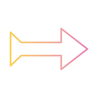 Sağ gradyan biçim vektör tasarımını gösteren ok