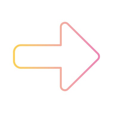 Doğru yönde ok gradyanı biçim vektör tasarımı