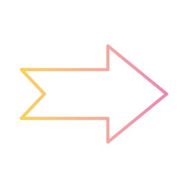 Sağ gradyan biçim vektör tasarımını gösteren ok