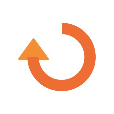 Oku sol yönde tekrarla düz biçim vektör tasarımı