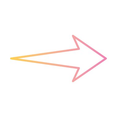 Sağ ok gradyan biçim vektör tasarımı