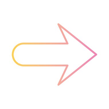 izole edilmiş sağ ok gradyan biçim vektör tasarımı