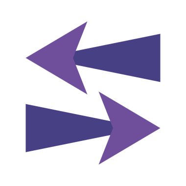 Sağ ve sol yönlerdeki oklar düz biçim ikon vektör tasarımı