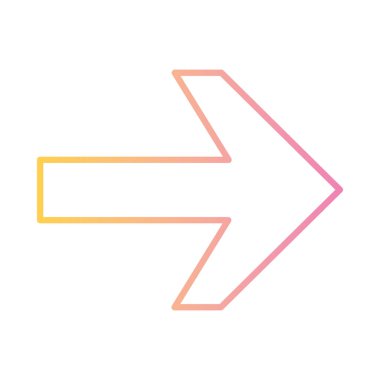 Sağ ok gradyan biçim vektör tasarımı