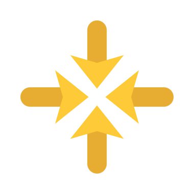 Oklar merkez yönde düz biçim vektör tasarımına doğru