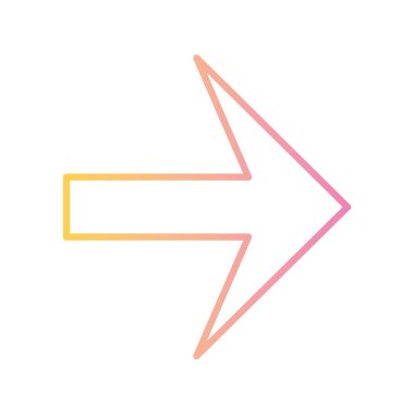 Sağ ok gradyan biçim vektör tasarımı