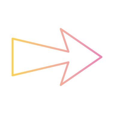 Sağ gradyan biçim vektör tasarımını gösteren ok