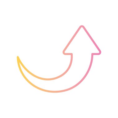 kıvrımlı ok gradyan biçim vektör tasarımı