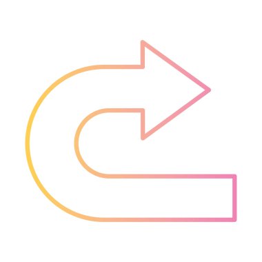 kıvrımlı sağ ok gradyan biçim vektör tasarımı