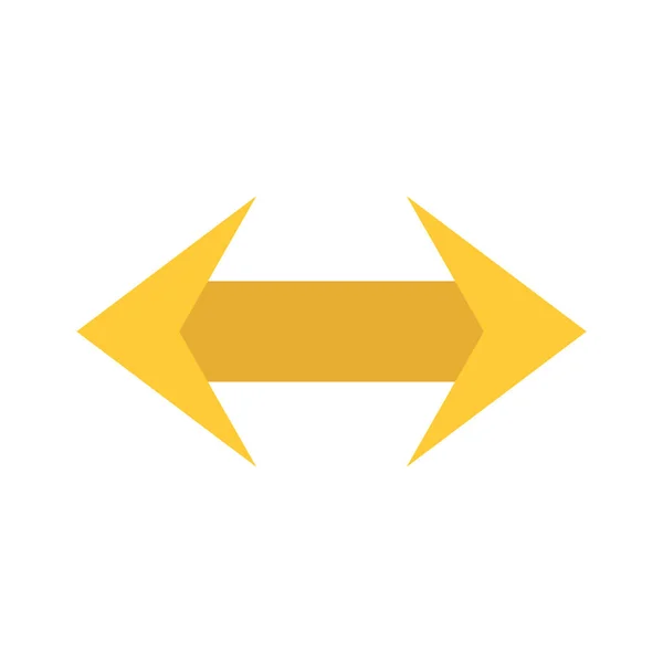 Flèche droite et la flèche arrière conception vectorielle icône de style plat — Image vectorielle