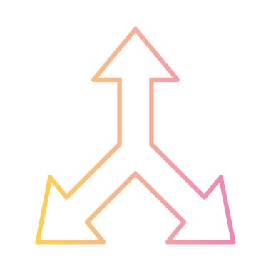 yukarı sol ve sağ ok gradyan biçim vektör tasarımı