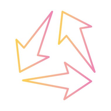 Geri dönüşüm okları gradyan biçim vektör tasarımı