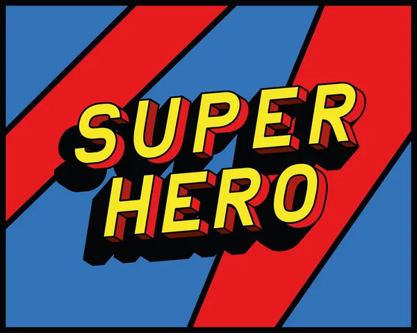 Super hero lettering vector design — Stock Vector