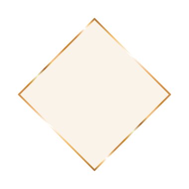 Altın çerçeve elmas şekilli vektör tasarımı