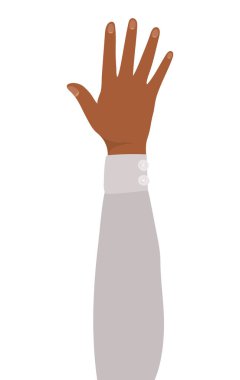 İzole edilmiş el yukarı vektör tasarımı