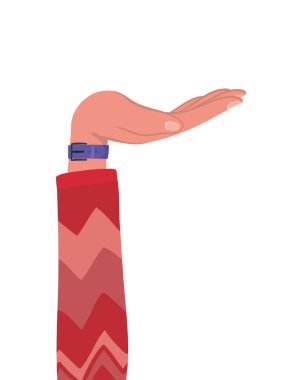 İzole edilmiş açık el vektör tasarımı