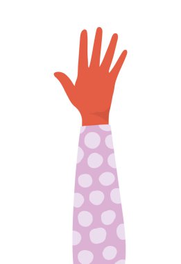 İzole edilmiş el yukarı vektör tasarımı