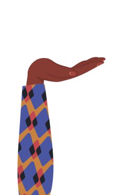 İzole edilmiş açık el vektör tasarımı