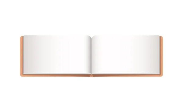 Modello isolato aperto notebook disegno vettoriale — Vettoriale Stock