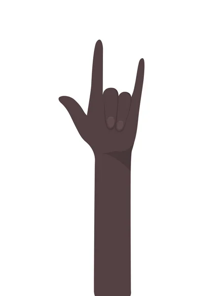 Siyah el vektör tasarımlı bir numaralı işaret — Stok Vektör