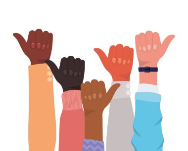 Farklı deri vektör dizaynının elleri ile imzalamak gibi