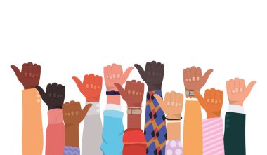 Farklı deri vektör dizaynının elleri ile imzalamak gibi