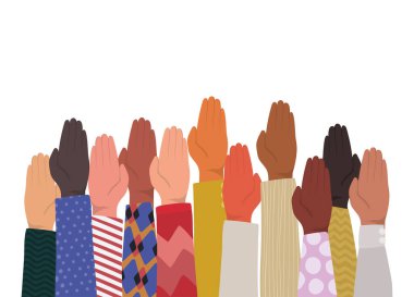 farklı deri vektör tasarımı türleri kapalı avuç içi ile eller