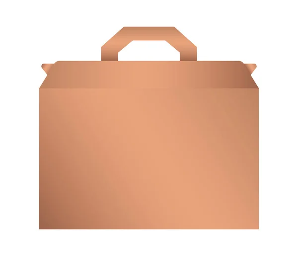 Design vettoriale isolato del sacchetto di carta mockup — Vettoriale Stock