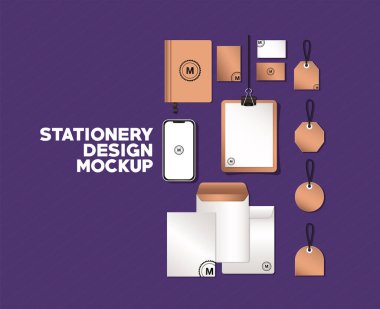 akıllı telefon ve markalaşma modelleme vektör tasarımı