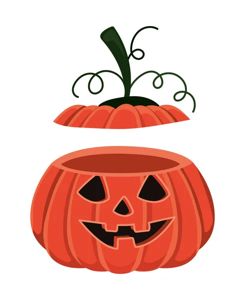 Dibujos animados de calabaza de Halloween con diseño de vectores de cubierta — Vector de stock