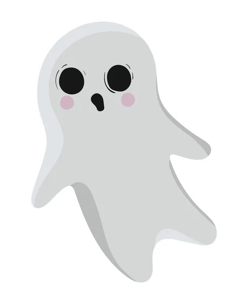 Conception vectorielle de dessin animé fantôme Halloween — Image vectorielle