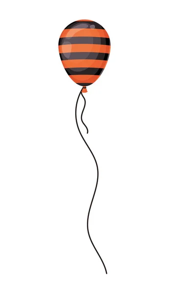 Conception isolée de vecteur de ballon de fête rayé — Image vectorielle