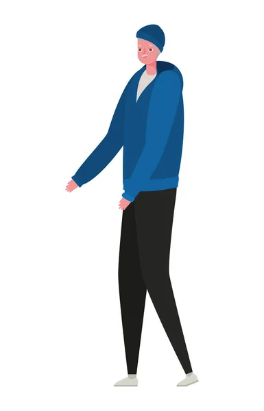 Мультфильм для взрослых с векторным дизайном спортивной одежды — стоковый вектор