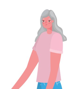 Üst düzey kadın çizgi film vektör tasarımı