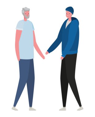 Spor kıyafetleri tasarlanmış son sınıf erkek çizgi filmleri.