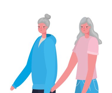 Üst düzey kadın çizgi film vektör tasarımı