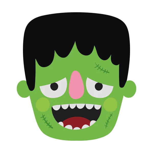 Halloween Frankenstein rajzfilm vektor tervezés — Stock Vector