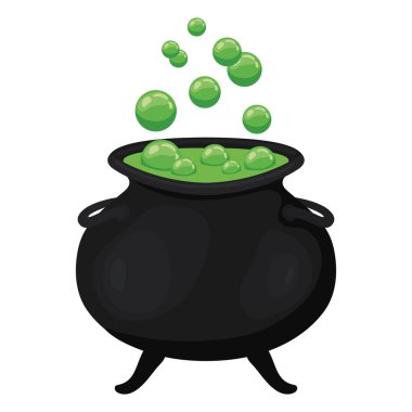 Cadılar Bayramı cadı kasesi vektör tasarımı