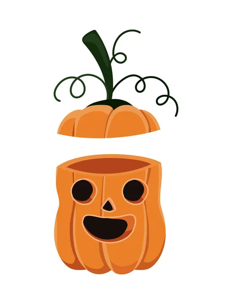 Dibujos animados de calabaza de Halloween con diseño de vectores de cubierta — Vector de stock