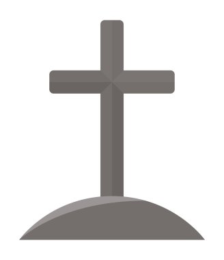 çapraz mezar simgesi vektör tasarımı