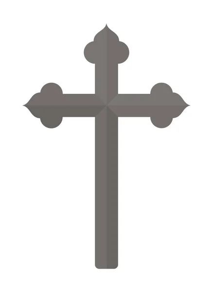 Desenho vetorial símbolo cruz cristã e católica — Vetor de Stock