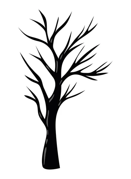 Diseño de vectores de árbol desnudo aislado — Archivo Imágenes Vectoriales