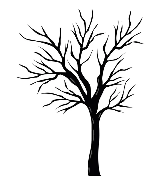 Изолированный голый вектор дерева — стоковый вектор