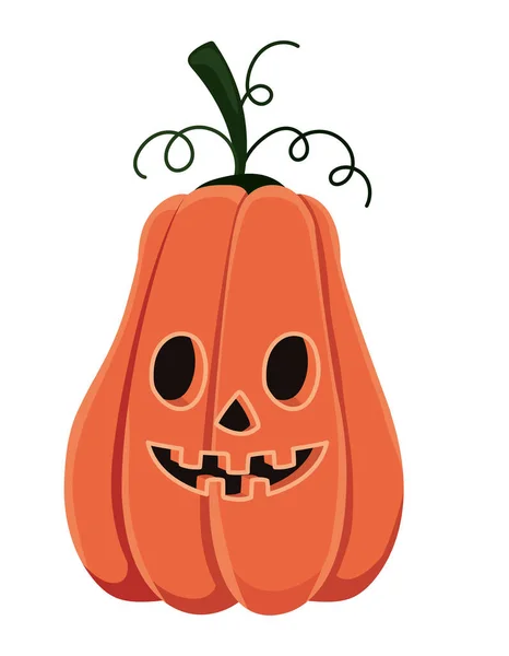 Halloween pompoen cartoon vector ontwerp — Stockvector