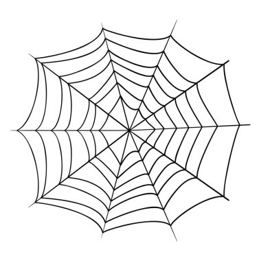 İzole edilmiş cadılar bayramı örümcek ağı vektör tasarımı