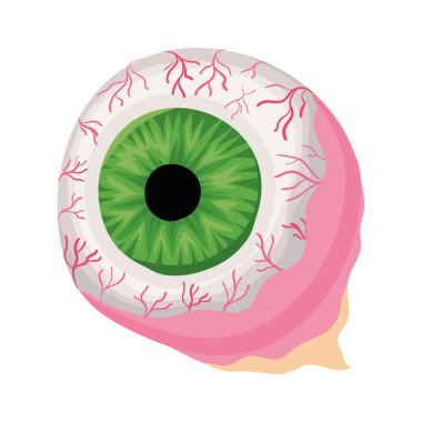 Cadılar Bayramı göz çizgi filmi vektör tasarımı