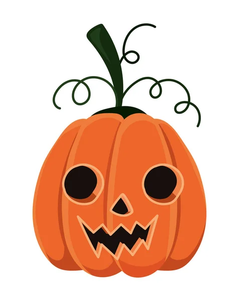 Dessin vectoriel dessin animé citrouille halloween — Image vectorielle